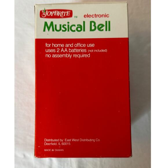 Vintage Joy Brite Gold Musical Christmas Bell Ornament Battery Operated - Picture 3 of 7